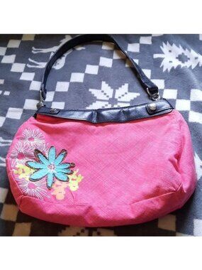 Thirty-One Pink Floral Shoulder Handbag